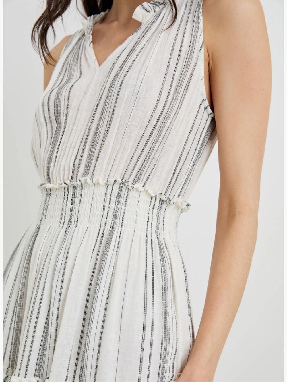 Rails Loulou Striped Sleeveless Linen Blend Maxi Dress Coastal Resort Summer - Picture 4 of 13
